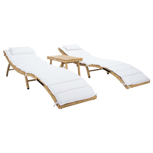 Safavieh Safavieh Carew 3 Piece Sun Lounger Set - Natural