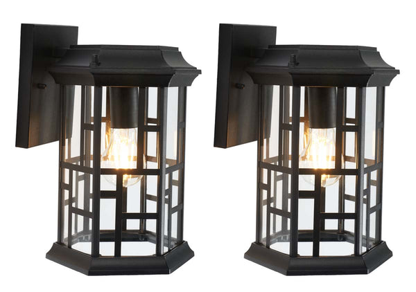 Safavieh Safavieh Carwen Outdoor Wall Sconce - Black (Set Of 2)