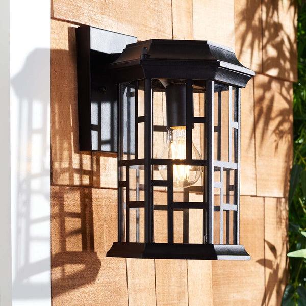 Safavieh Safavieh Carwen Outdoor Wall Sconce - Black (Set Of 2)