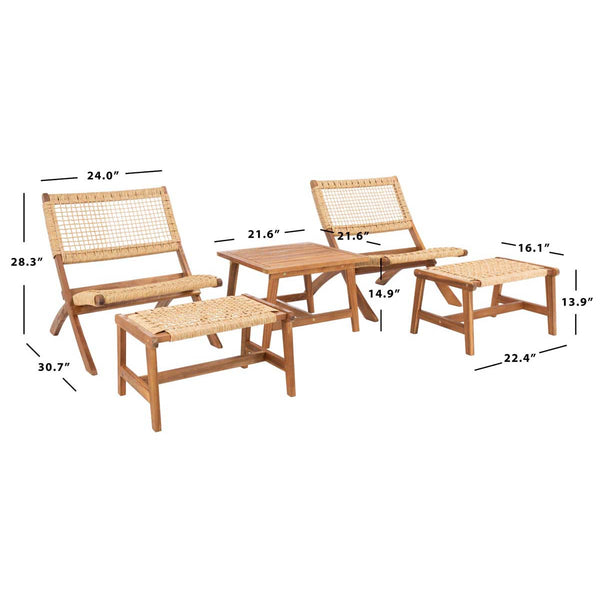 Safavieh Safavieh Casella Living Set - Natural / Natural