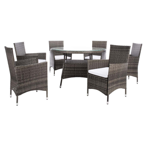 Safavieh Safavieh Challe Dining Set - Grey Brown / White