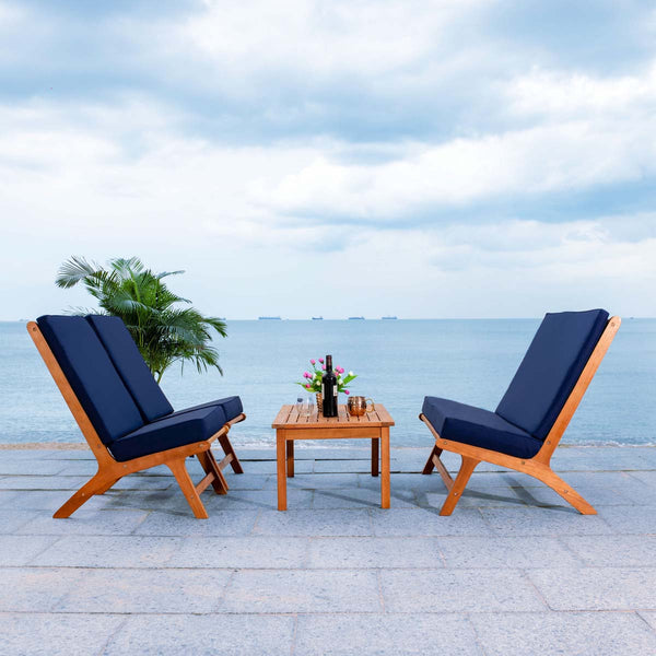 Safavieh Safavieh Chaston 4 Piece Living Set - Natural / Navy