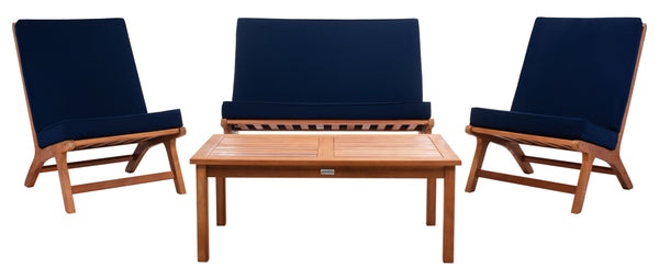 safavieh Safavieh Chaston 4 Piece Living Set - Natural / Navy