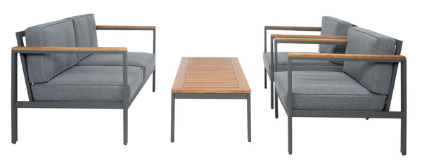Safavieh Safavieh Chicopee 4 Pc Living Set - Grey / Grey Cushion