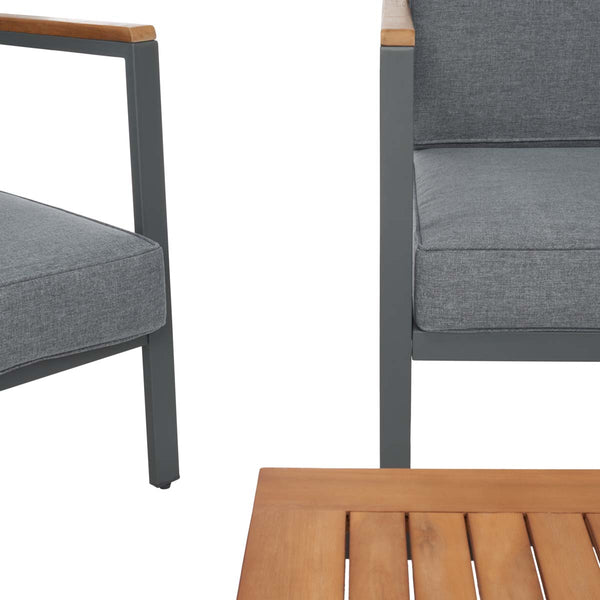 Safavieh Safavieh Chicopee 4 Pc Living Set - Grey / Grey Cushion