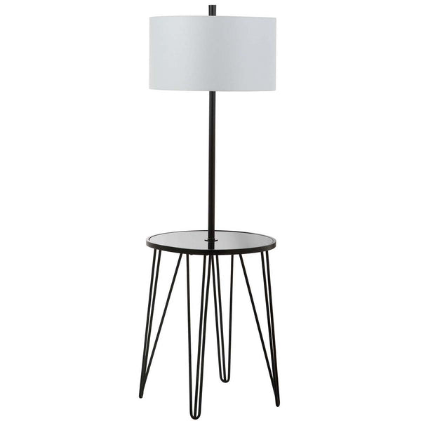 safavieh Safavieh Ciro 58 Inch H Floor Lamp Side Table-Black