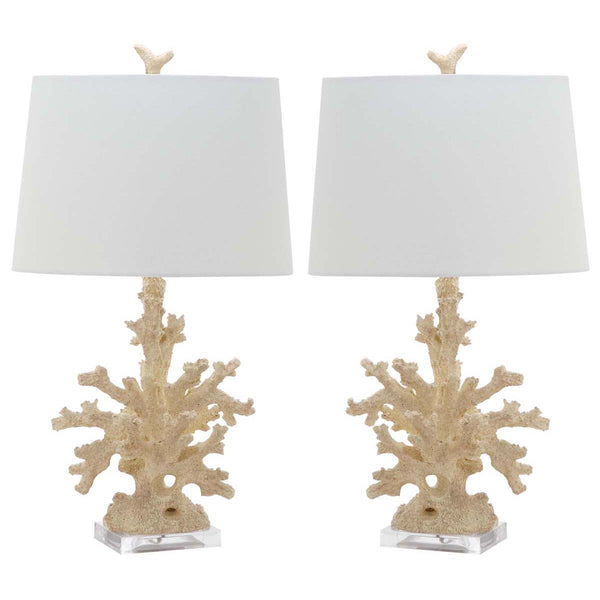 safavieh Safavieh Coral Branch 28.5 Inch H Table Lamp-Cream (Set of 2)