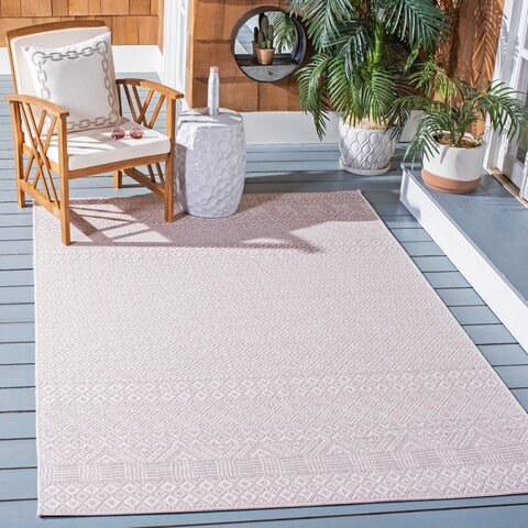 safavieh Safavieh Courtyard Rug Collection CY8235-56212 - Ivory / Soft Pink