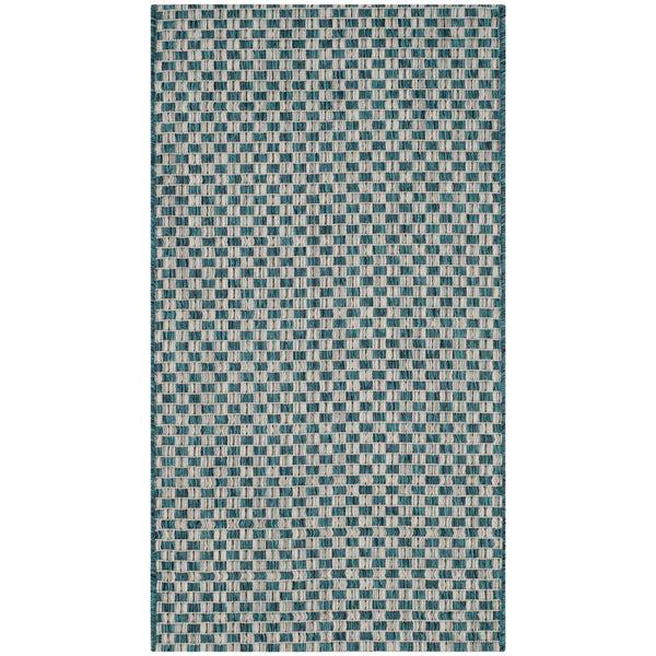 Safavieh Safavieh Courtyard Rug Collection CY8653-37221 - Turquoise / Light Grey