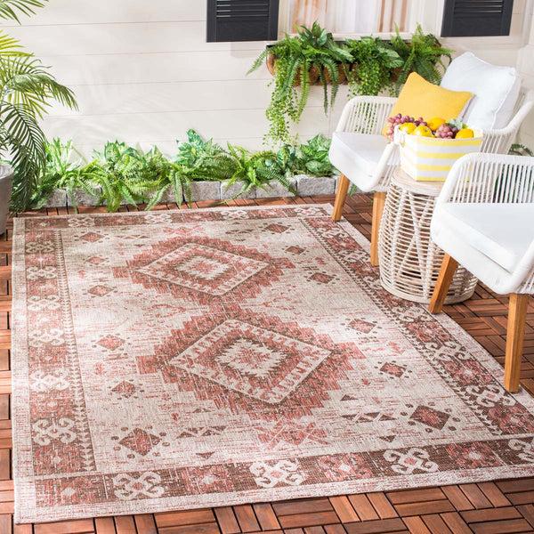 safavieh Safavieh Courtyard Rug Collection CY8734-36812 - Light Grey / Blue