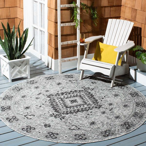 Safavieh Safavieh Courtyard Rug Collection CY8734-37112 - Light Grey / Aqua