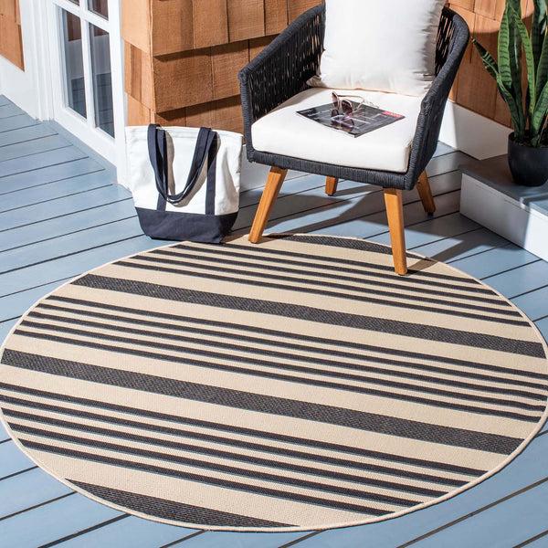 Safavieh Safavieh Courtyard Rug CY6062-216 - Black / Bone