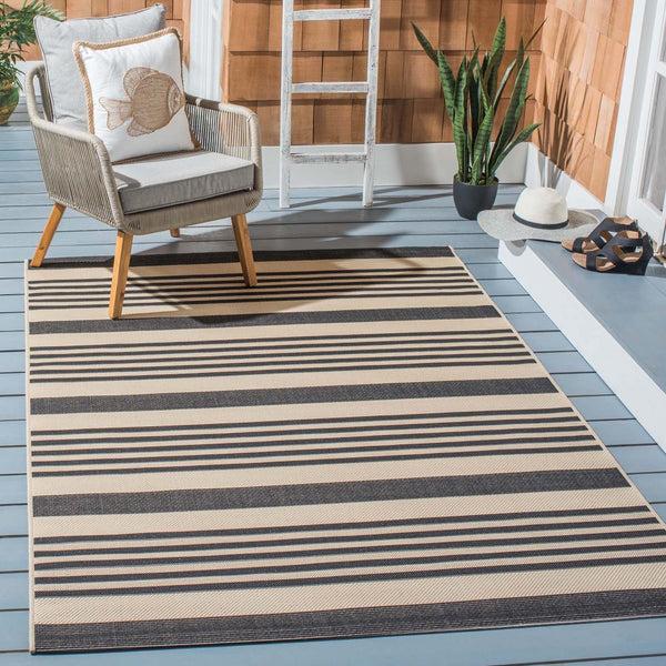 safavieh Safavieh Courtyard Rug CY6062-216 - Black / Bone
