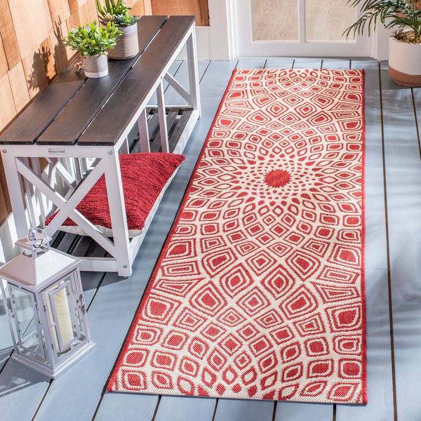 safavieh Safavieh Courtyard Rug CY6616-23821 - Red / Beige