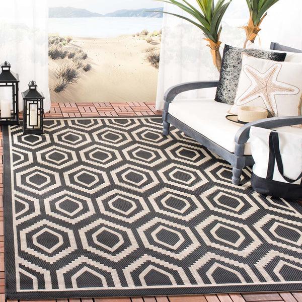 safavieh Safavieh Courtyard Rug CY6902-266 - Black / Beige
