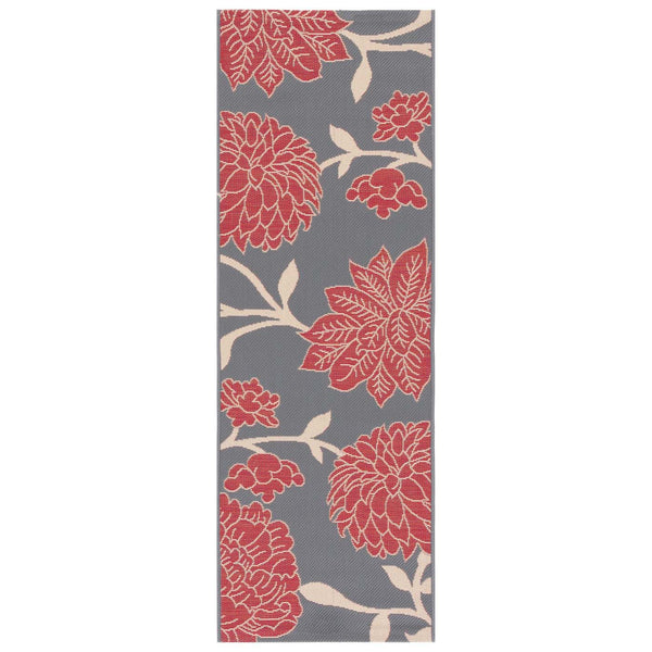 Safavieh Safavieh Courtyard Rug CY7321-246A11 - Anthracite / Red