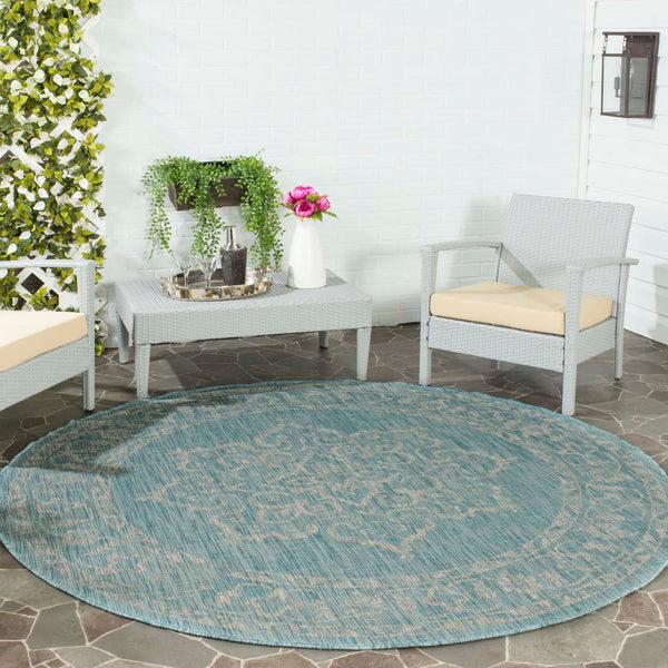 Safavieh Safavieh Courtyard Rug CY8481-37121 - Aqua / Grey