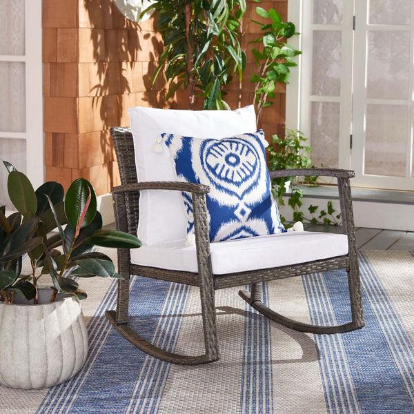 Safavieh Safavieh Daire Rocking Chair - Grey Brown / White