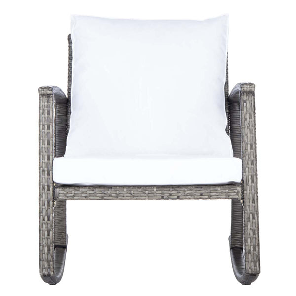safavieh Safavieh Daire Rocking Chair - Grey Brown / White