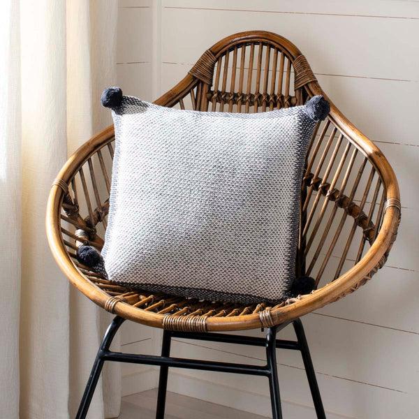 Safavieh Safavieh Dania Knit Pillow - Dark Grey/Natural/Silver