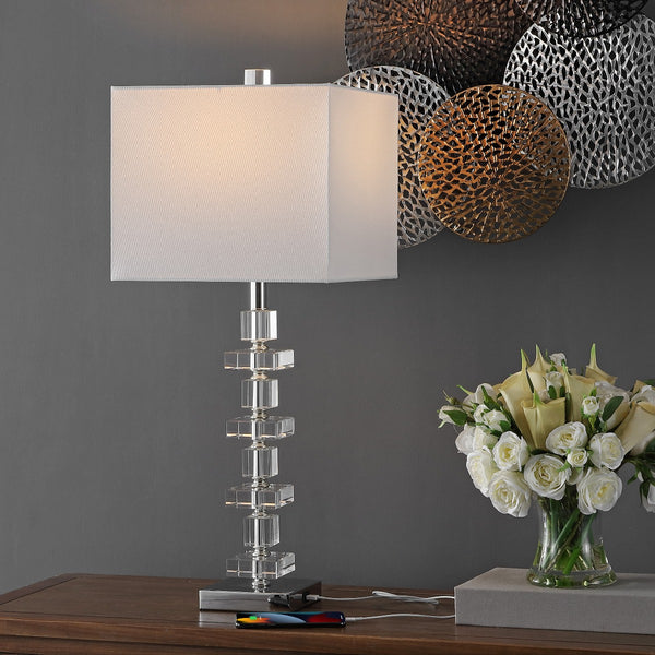 Safavieh Safavieh Deco 28.5 Inch H Crystal Table Lamp-Clear (Set Of 2)