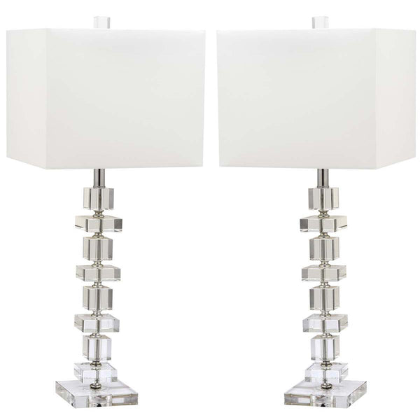 safavieh Safavieh Deco 28.5 Inch H Crystal Table Lamp-Clear (Set of 2)