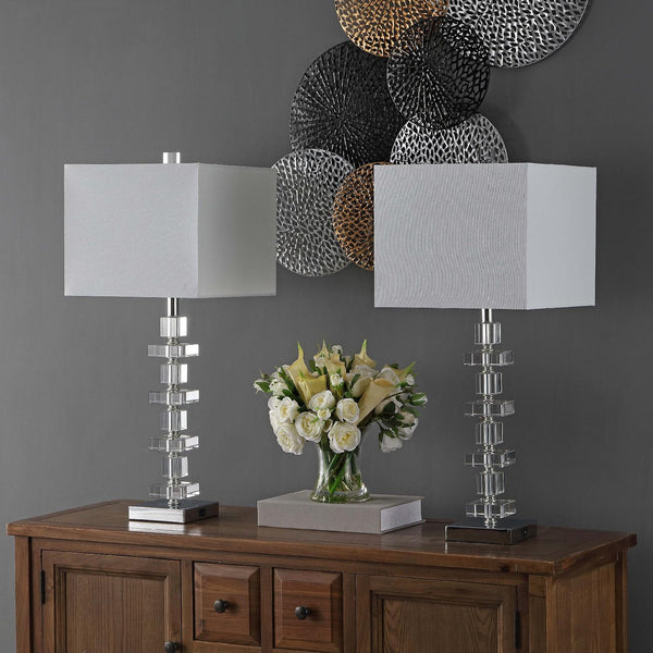 Safavieh Safavieh Deco Crystal Table Lamp - Clear / Chrome (Set Of 2)