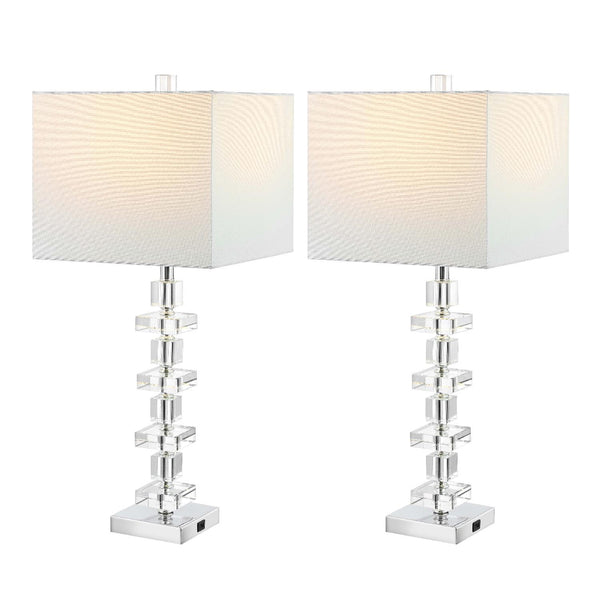 Safavieh Safavieh Deco Crystal Table Lamp - Clear / Chrome (Set Of 2)