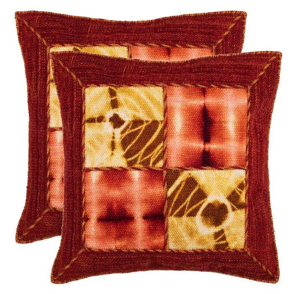 safavieh Safavieh Dip Dye Quartre Patch Pillow Chili Pepper
