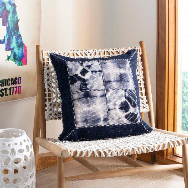 Safavieh Safavieh Dip Dye Quartre Patch Pillow Navy