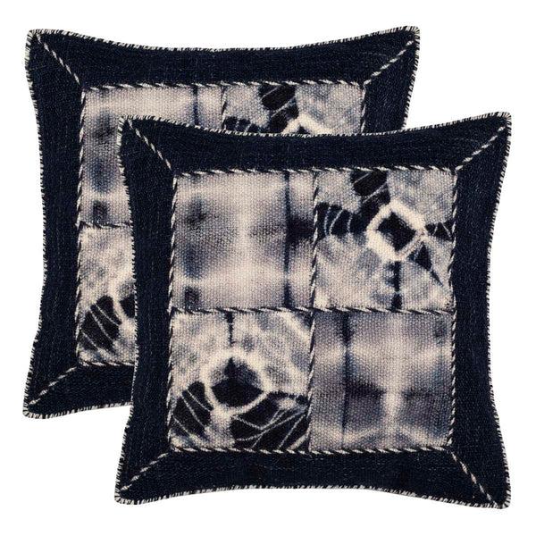 safavieh Safavieh Dip Dye Quartre Patch Pillow Navy