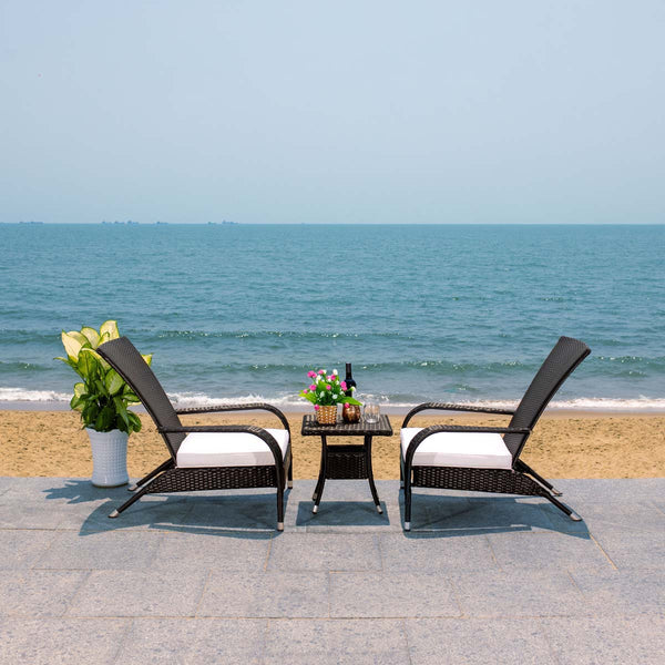 Safavieh Safavieh Edna 3 Piece Lounge Set - Black / White
