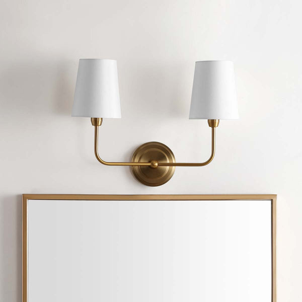 Safavieh Safavieh Ezra Two Light Wall Sconce-Brass Gold