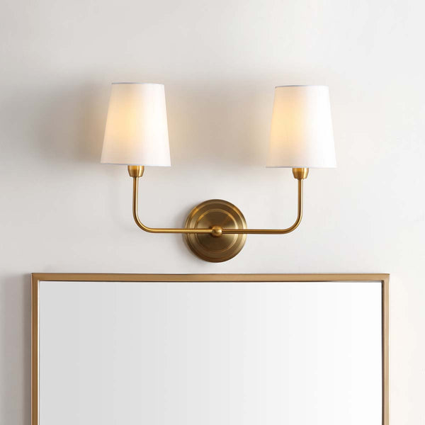 Safavieh Safavieh Ezra Two Light Wall Sconce-Brass Gold