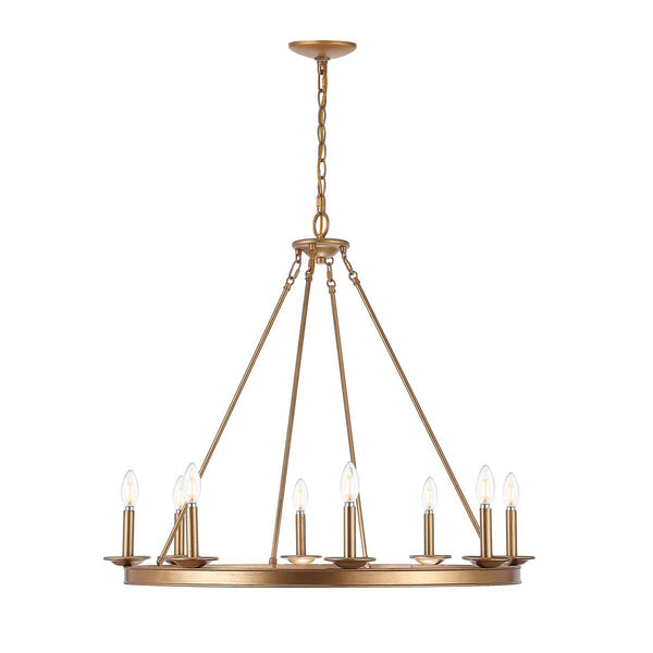 Safavieh Safavieh Fauna 8Lt Chandelier-Gold Painted