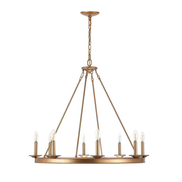 safavieh Safavieh Fauna 8Lt Chandelier-Gold Painted
