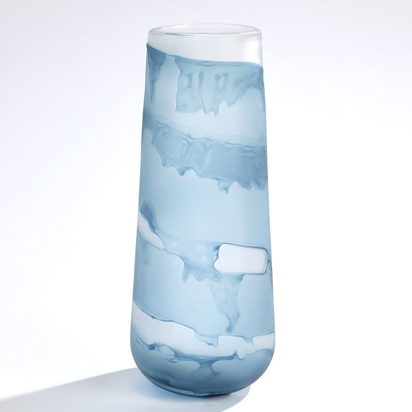 Safavieh Glacier Vase-Blue-Lg | Global Views - 7.80636