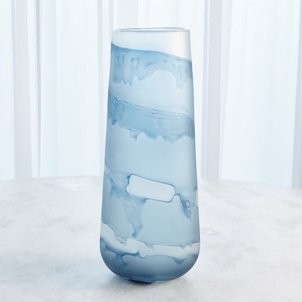 Safavieh Glacier Vase-Blue-Lg | Global Views - 7.80636