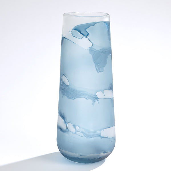 safavieh Glacier Vase-Blue-Lg | Global Views - 7.80636