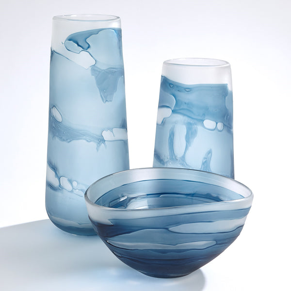 Safavieh Glacier Vase-Blue-Sm | Global Views - 7.80637