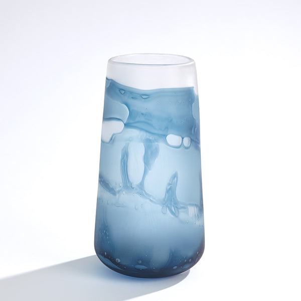 safavieh Glacier Vase-Blue-Sm | Global Views - 7.80637