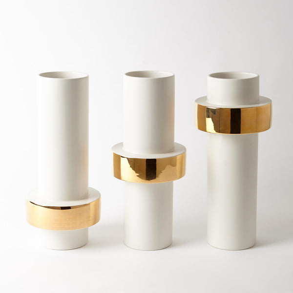 Safavieh Gold Ring Vase-High | Global Views - 1.10338