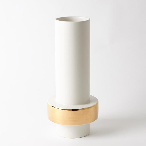 safavieh Gold Ring Vase-Low | Global Views - 1.10340