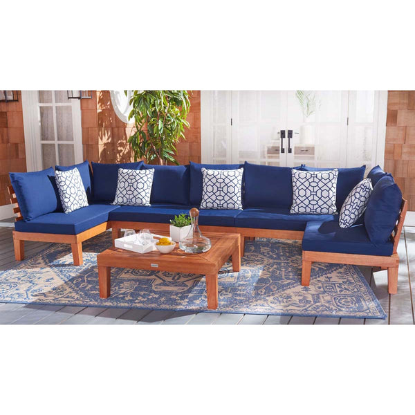 Safavieh Safavieh Granton 5 Piece Living Set - Natural / Navy