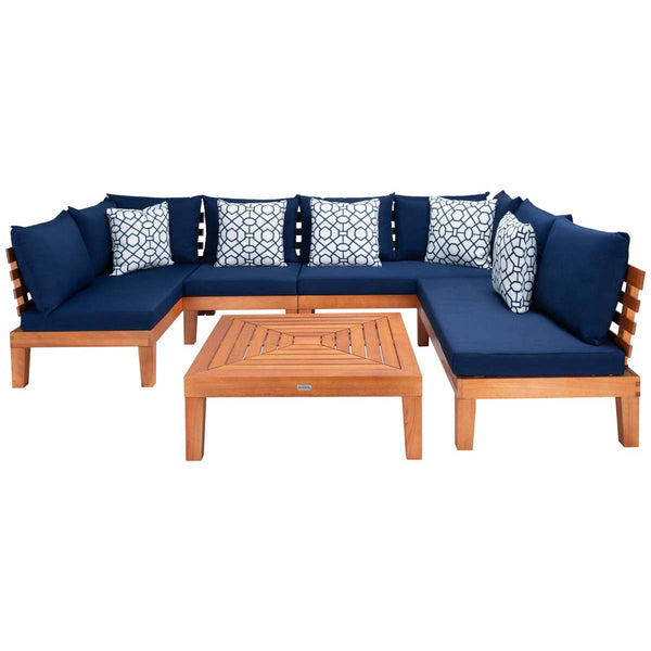 safavieh Safavieh Granton 5 Piece Living Set - Natural / Navy