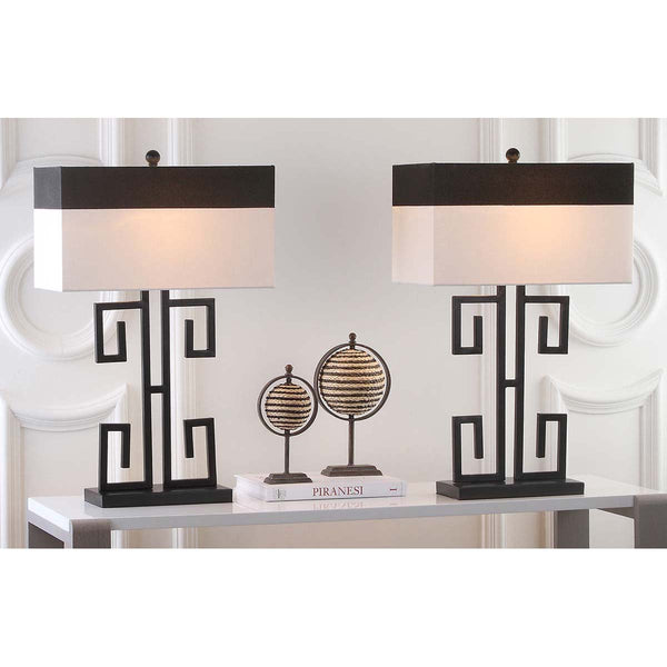Safavieh Safavieh Greek 28 Inch H Key Table Lamp-Black (Set Of 2)