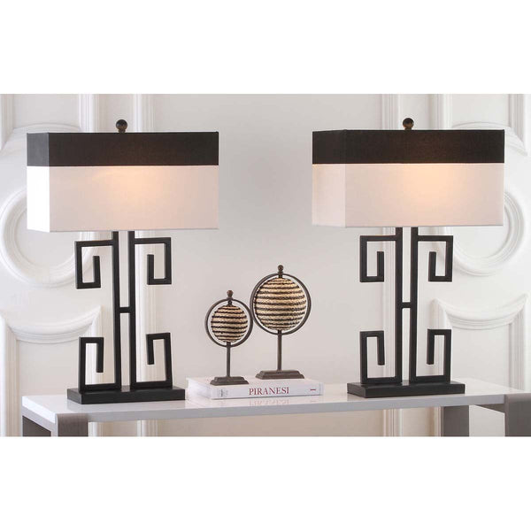 Safavieh Safavieh Greek 28 Inch H Key Table Lamp-Black (Set Of 2)