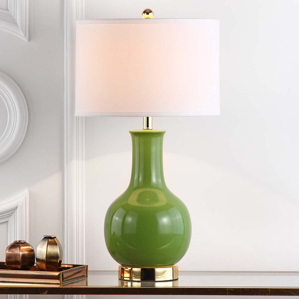 Safavieh Safavieh Green 27.5 Inch H Ceramic Paris Lamp-Green