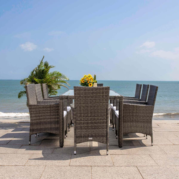 Safavieh Safavieh Hailee Dining Set - Grey Brown / White