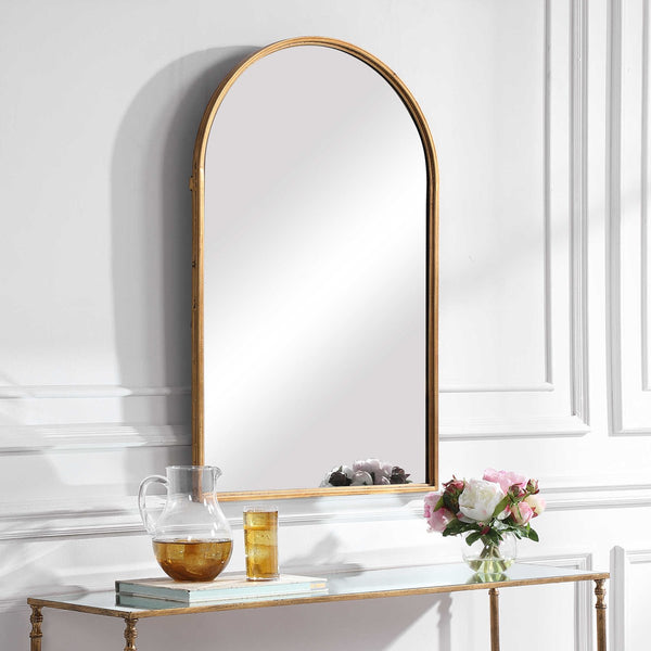 Safavieh Home Decor Arch Mirror - Antiqued Gold Leaf